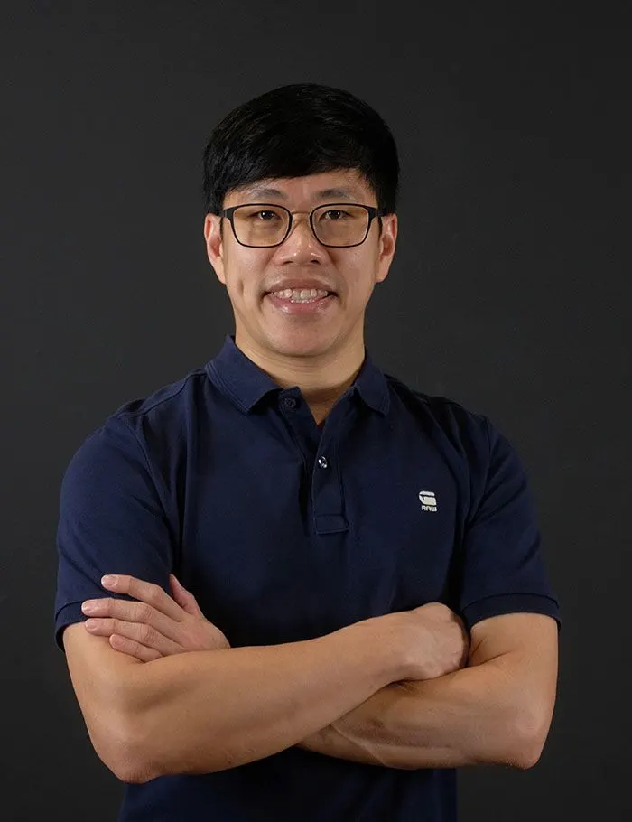 Portrait of Justin Chua, Deputy Chief Executive of 3dsense Media School.