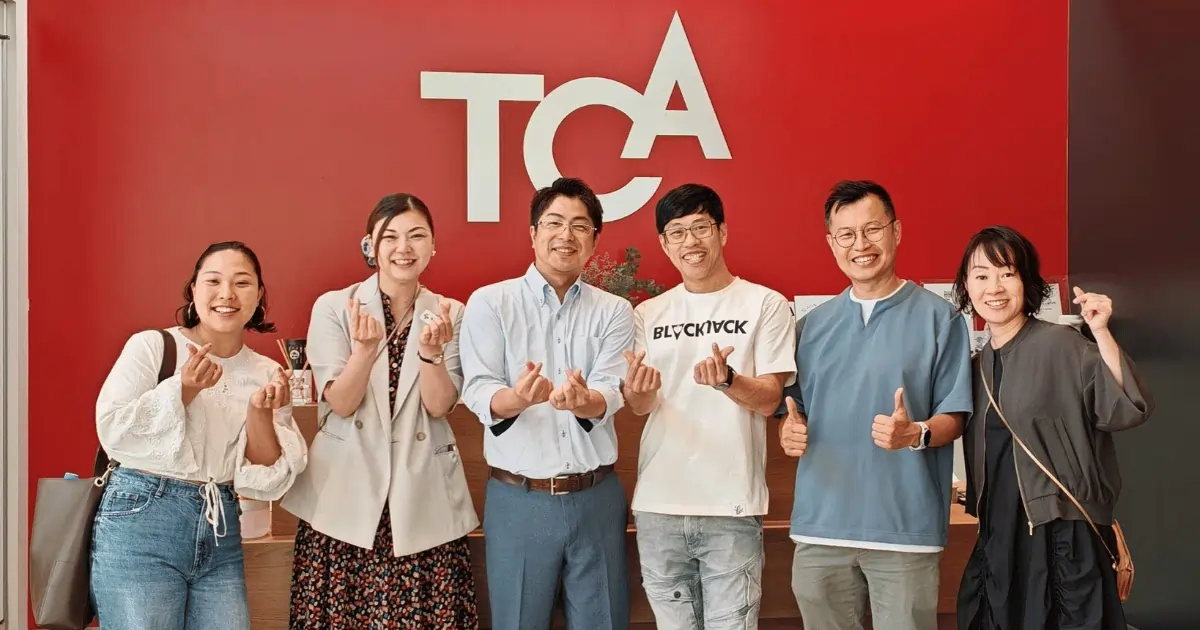 Founder and co-founder of 3dsense Media School during their visit to Tokyo Communication Arts College.