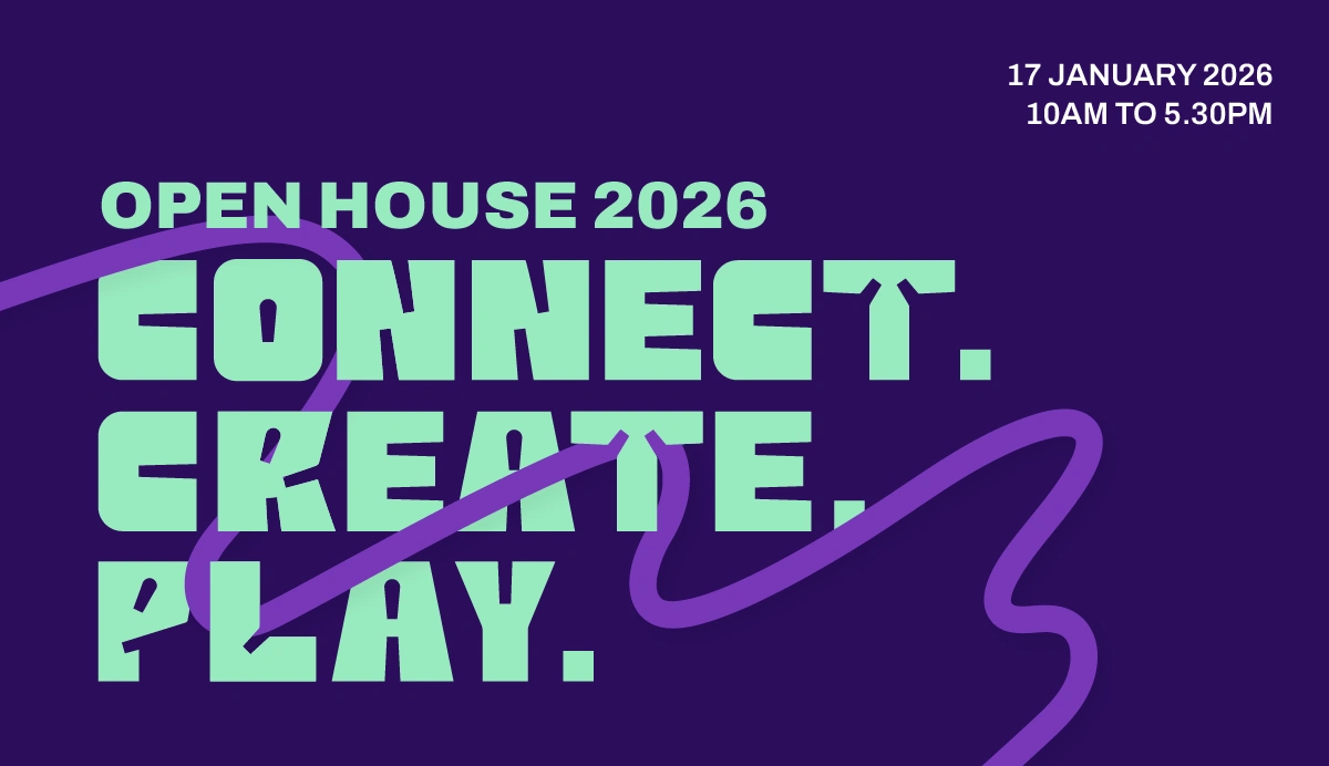 3dsense Media School students featured on vibrant Open House banners promoting the June 28, 2025 event.