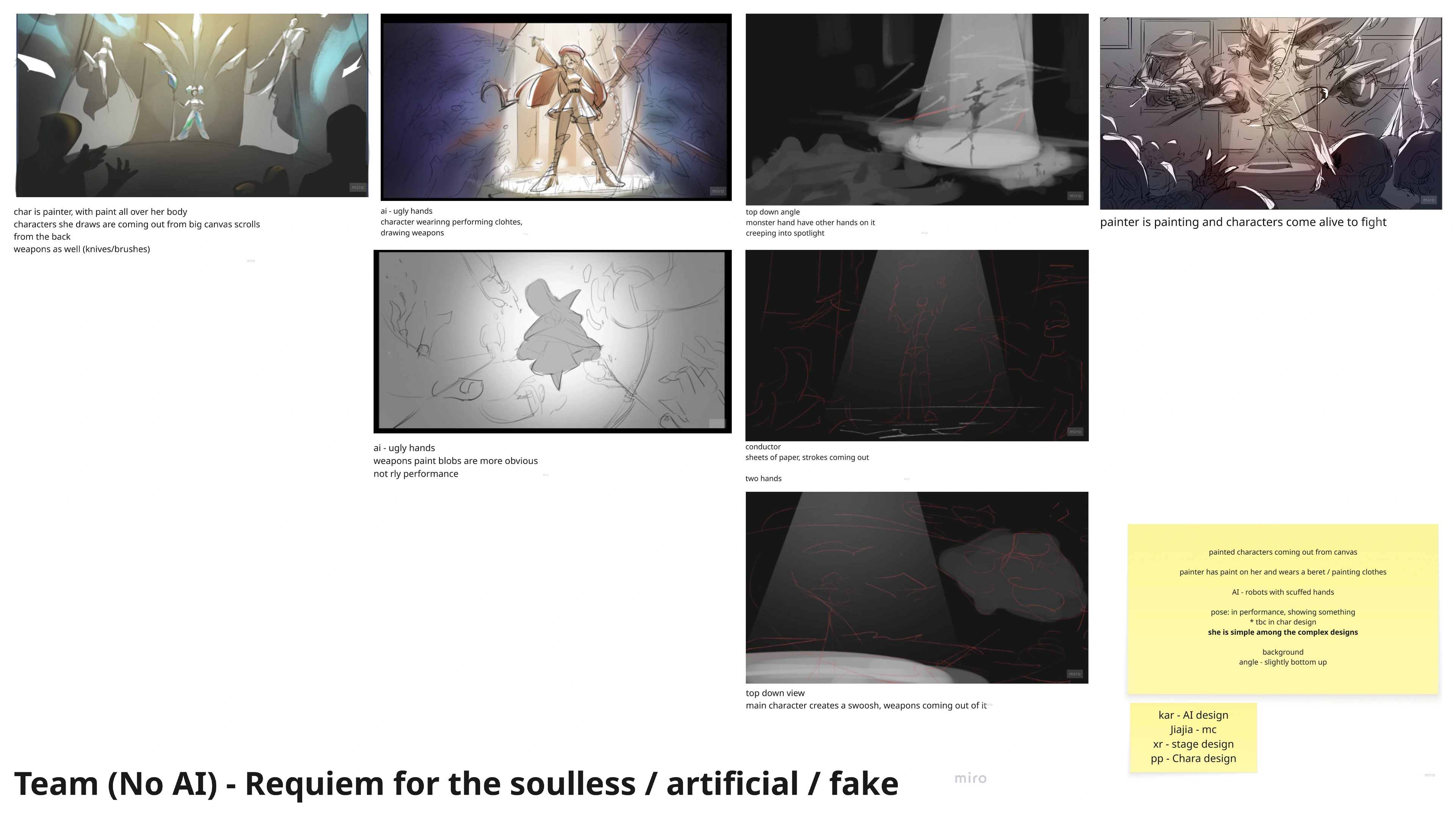 moodboard for requiem for the artifical