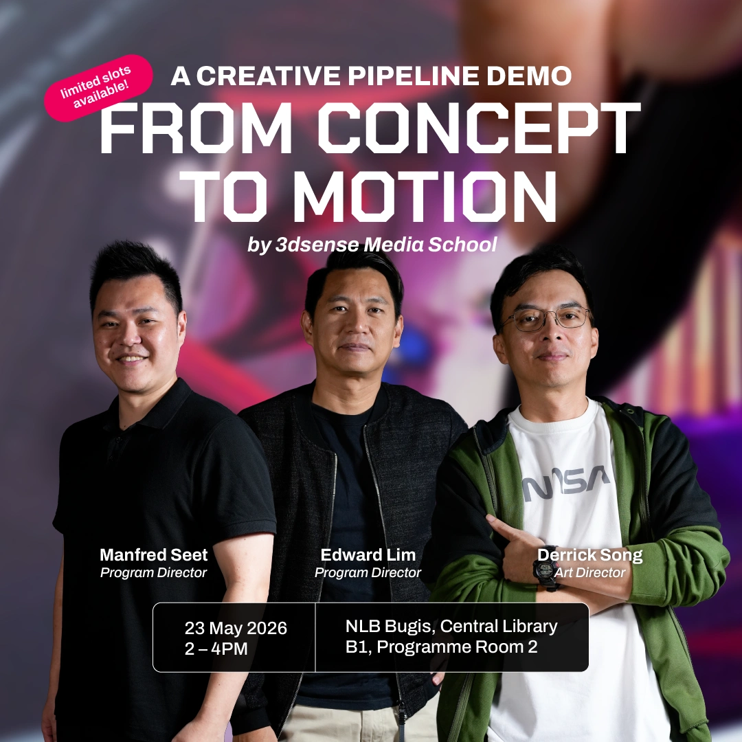 NLB x 3dsense collaborative session showcasing the creative pipeline from concept to motion