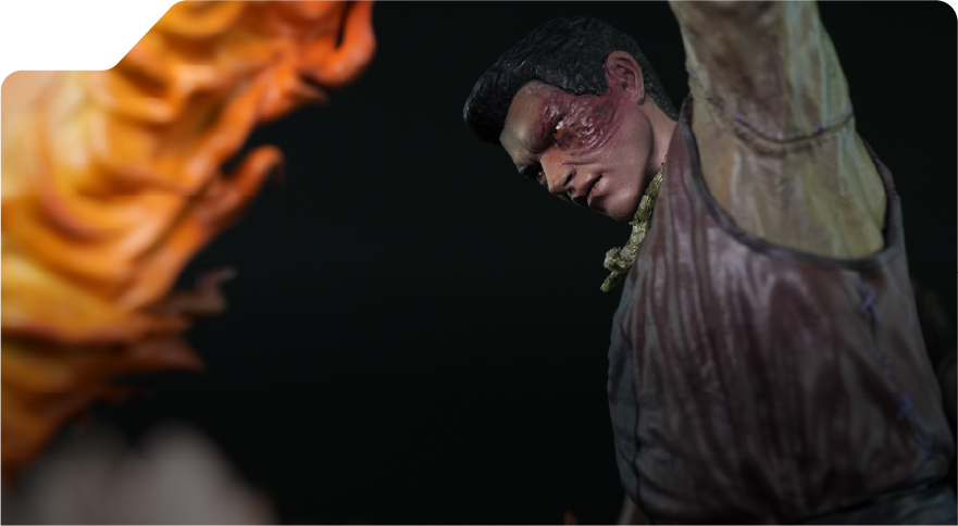 student work featuring a physical sculpt of zuko from avatar legend of ang 