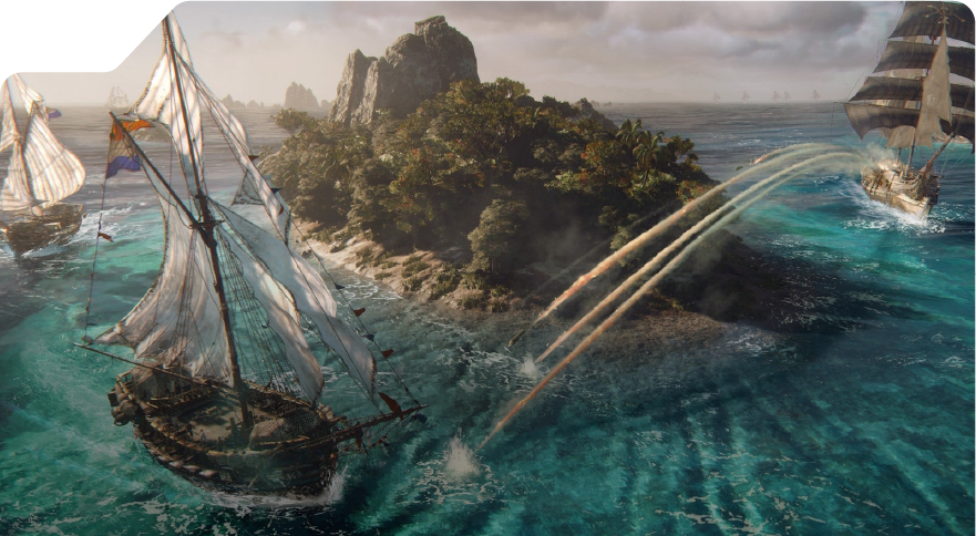 Game render of Ubisoft's Skull and Bones with Barry Lim