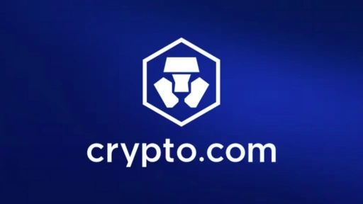Crypto.com logo, featuring a past student's contribution as a Motion Product Designer at the company.