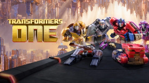 Transformers: One poster featuring Optimus Prime and Bumblebee with distorted buildings in the background.